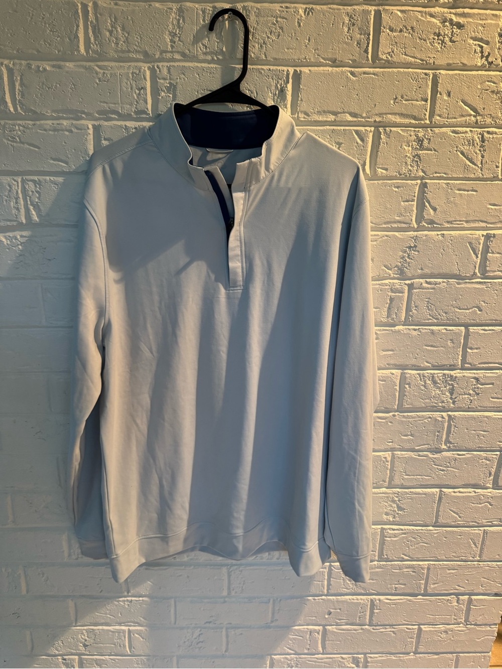 Men's Swannies Golf Light Blue Quarter-Zip Long Sleeve Shirt